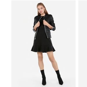 Express (Minus The) Leather Double Peplum Jacket